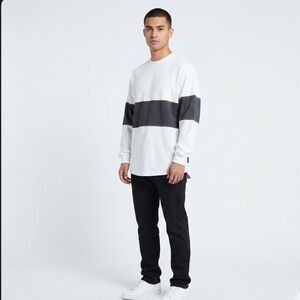 Spirit Jersey Long Sleeve Horizontal Stripe – Small